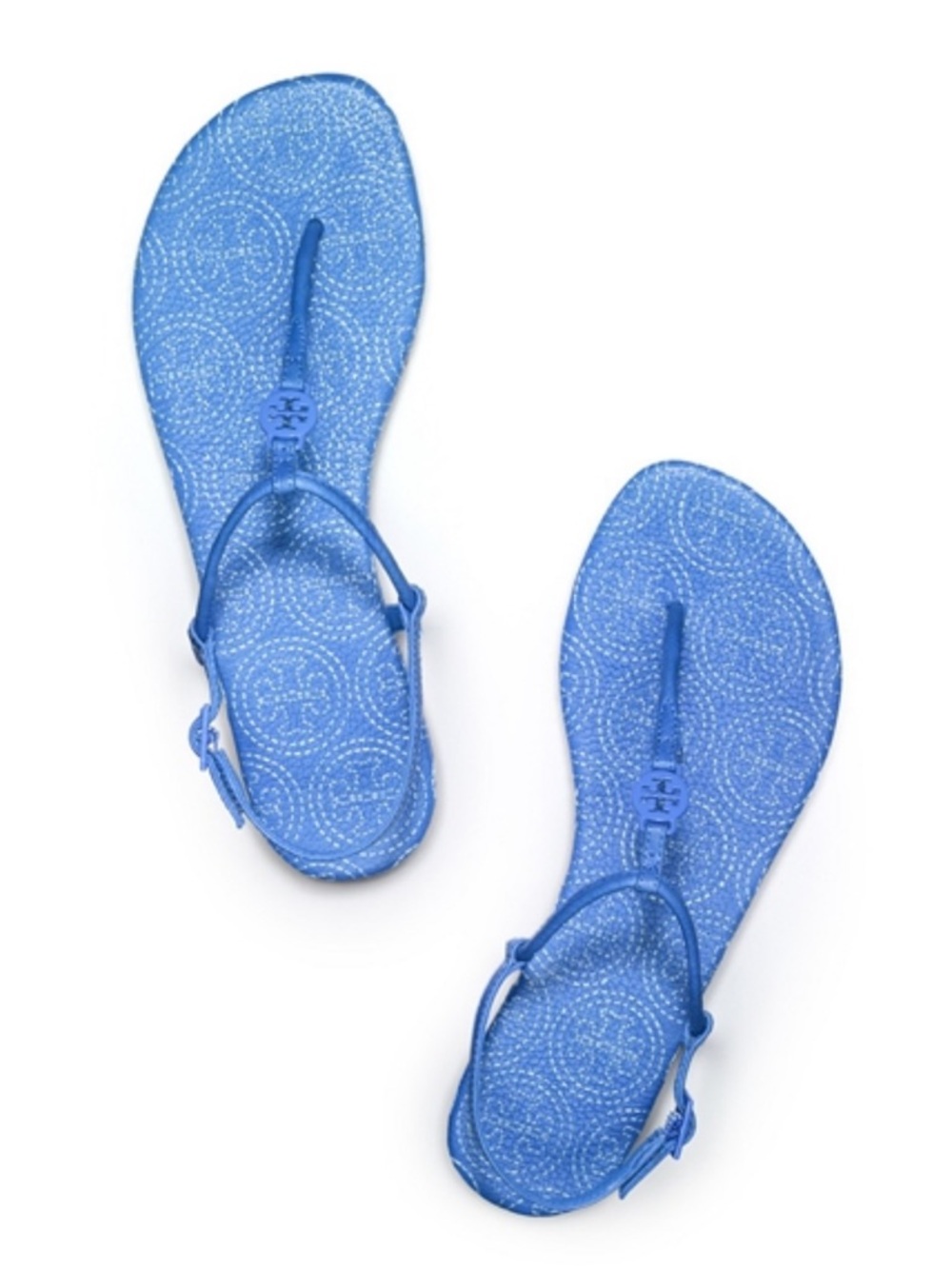 Tory Burch Ocean Breeze Blue Leather Emmy Thong Sandal 9